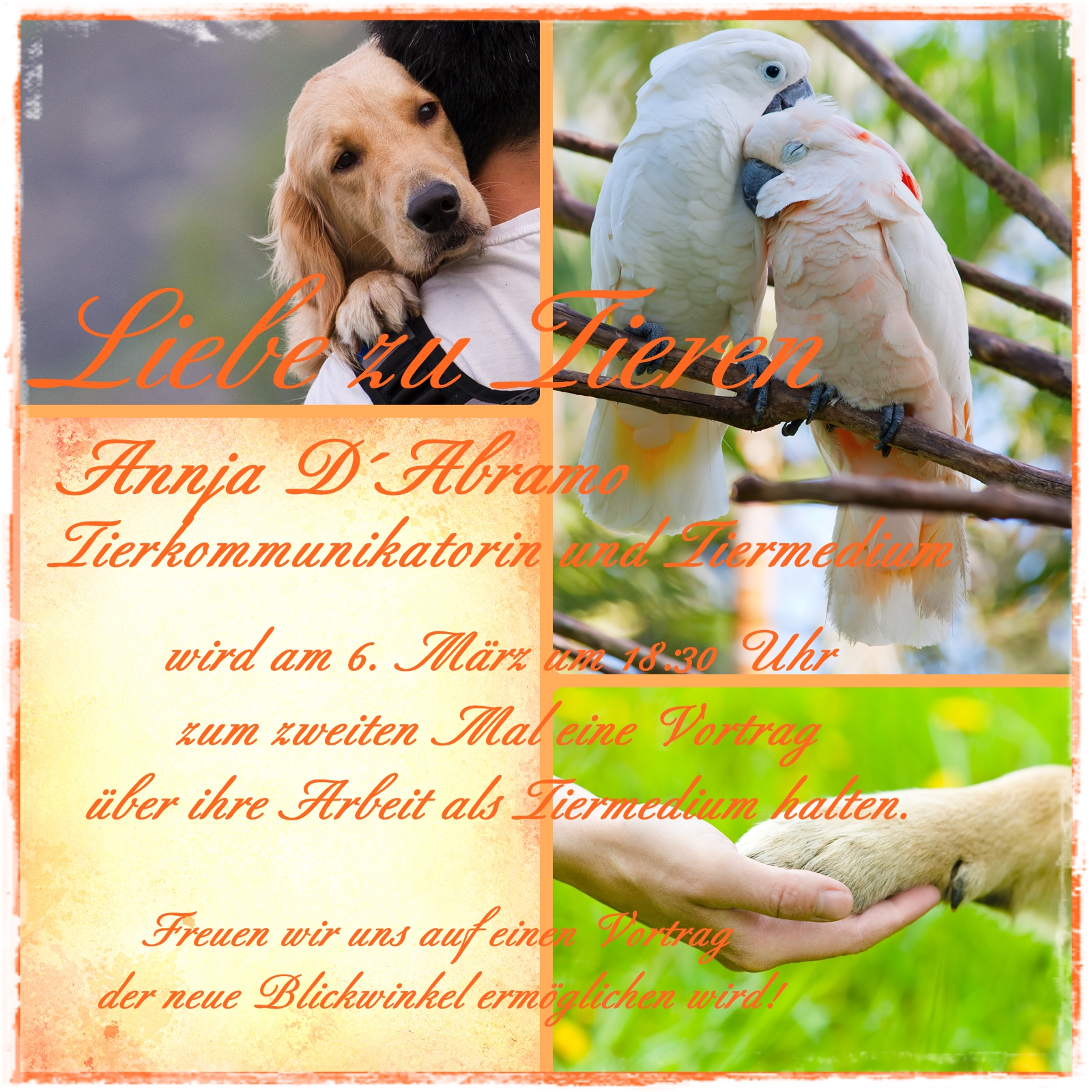 Lichthauch Themenvortrag Liebe zu Tieren